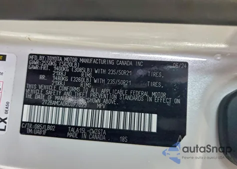 2024 Lexus Rx 350 Base z USA, uszkodzony, nr VIN 2T2BAMCA0RC077029